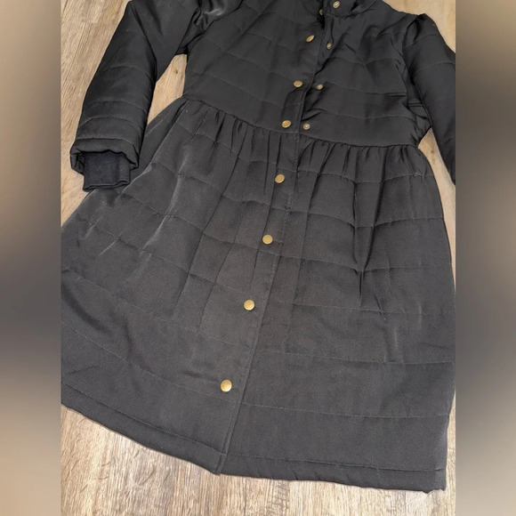 Tulle • Anthropologie • Black Quilted Coat - Picture 5 of 12